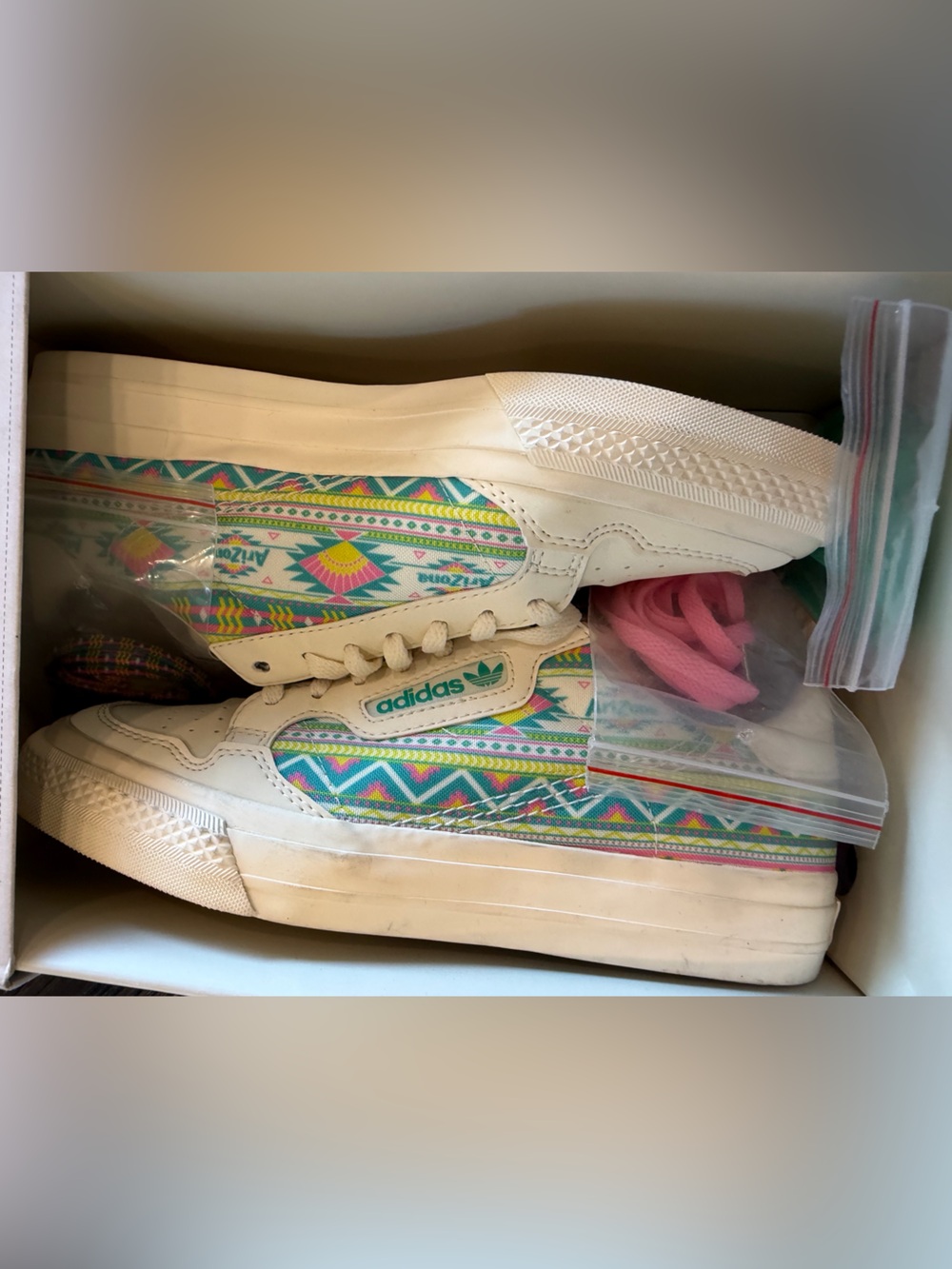 ADIDAS CONTINENTAL VULC J  LOW SAMBA ARIZONA ICED TEA OFF WHITE CREAM size 6